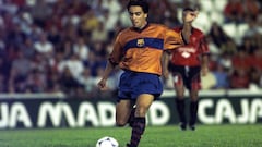 Xavi Hernández el día de su debut con el FC Barcelona en Mallorca, estadio Lluis Sitjar, en Supercopa de España. 18-08-1999