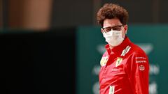 Mattia Binotto, jefe de Ferrari. Bahr&eacute;in, F1 2021. 