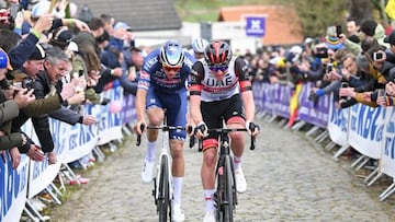 Van der Poel y Pogacar, en el mano a mano
