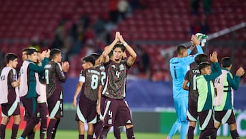 Diego Ochoa of Mexico during FIFA U-20 Mens World Cup Chile 2025 match between Brazil and Mexico (Mexican National team) as part Group-C at Estadio Nacional Julio Martinez Pradanos, on September 28, 2025 in Santiago, Chile.