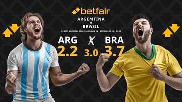 Argentina vs. Brasil: horario, dónde ver, pronósticos y clasificación