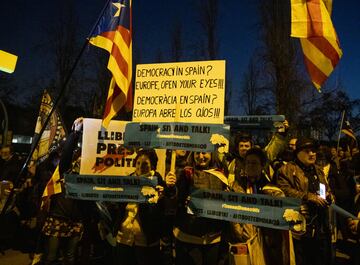 La manifestación independentista convocada antes del Clásico. 