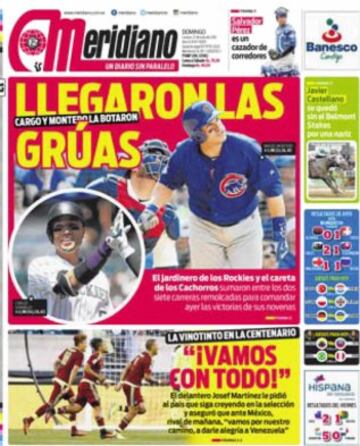 Portadas de la prensa mundial