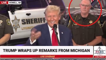 Viral: sheriff’s reaction steals spotlight as Trump responds to white supremacy question