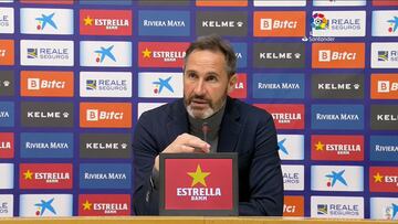 Vicente Moreno: "Tengo muy claro que el partido de hoy lo hemos merecido ganar"