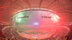 General View Fireworks in the Stadium during the Inauguration ceremony prior to the start of the 2021 Mazatlan Caribbean Series, at the Teodoro Mariscal Stadium, on January 31, 2021.

<br><br>

Vista General Fuegos Artificiales en el Estadio durante la ceremonia de Inauguracion previo al inicio de la Serie del Caribe Mazatlan 2021, en el Estadio Teodoro Mariscal, el 31 de Enero de 2021.