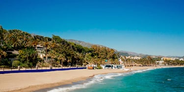 Se sitúa en uno de los tramos más exclusivos de Marbella, en la comúnmente llamada Milla de Oro.  Las montañas de la Sierra Blanca se elevan a la espalda de esta playa que cuenta con una longitud de más de 1 kilómetros y una anchura media de 400 metros. De arena fina y dorada, Cuenta con un muelle de madera que se adentra directamente en el mar. Es muy popular entre la gente más adinerada. Es muy común encontrarse con celebridades y, a menudo, se celebran eventos en su interior. 