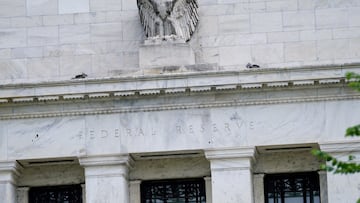 FILE PHOTO: The exterior of the Marriner S. Eccles Federal Reserve Board Building is seen in Washington, D.C., U.S., June 14, 2022. REUTERS/Sarah Silbiger/File Photo