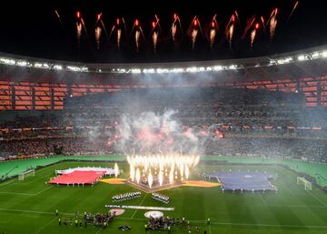 Actuaci¨®n del DJ Jonas Blue en la inauguraci¨®n de la fina de la Europa League.