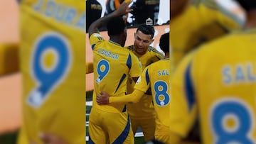 El colombiano marcó su primer doblete con el equipo árabe y, entre festejos con Cristiano Ronaldo y sus compañeros no tardaron en destacarlo.