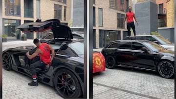 La polémica felicitación de Evra al Liverpool saltando un auto