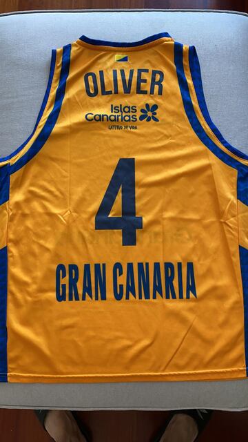 Camiseta del Gran Canaria en su primera victoria en Euroliga.