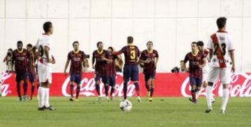 Jornada 5. RAYO VALLECANO-BARCELONA 
Celebración del 0-2.