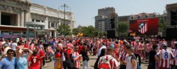 Las fan zone de Real Madrid y Atlético estuvieron muy animadas