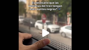 Un doctor en Física y Química explica qué son los puntos negros que hay en las ventanas de los trenes: “Bastante importante”