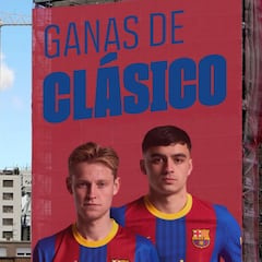 El Barça 'calienta' el Clásico con otra pancarta