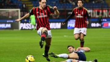 De Sciglio, durante un partido con el Milán.