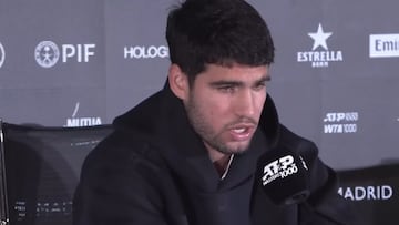 La frase de Alcaraz tras renunciar a Madrid acordándose de algo especial: dolido y con voz temblorosa...