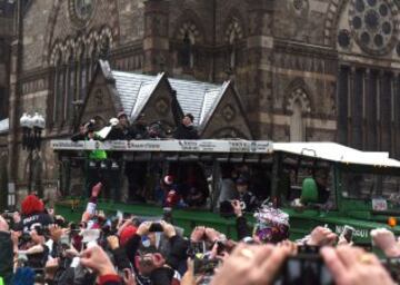 Los Patriots celebran el título bajo la nieve de Boston