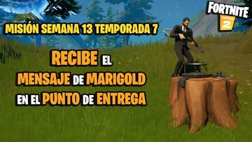¿Dónde está el punto de entrega para recibir un mensaje de Marigold en Fortnite Temporada 7?