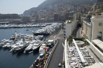 Primera sesi車n de entrenamiento en el circuito de Montecarlo