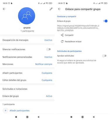 Cómo transferir un grupo de WhatsApp a Signal