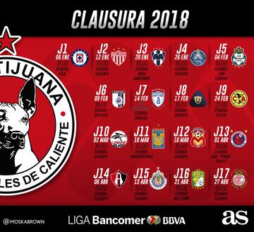 Checa el calendario de los 18 equipos de la Liga MX