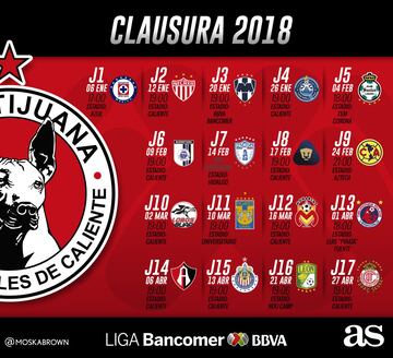 Checa el calendario de los 18 equipos de la Liga MX