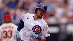 Baseball - MLB - St. Louis Cardinals v Chicago Cubs - London Stadium, London, Britain - June 24, 2023 Chicago Cubs' Ian Happ celebrates scoring a home run Action Images via Reuters/Andrew Couldridge