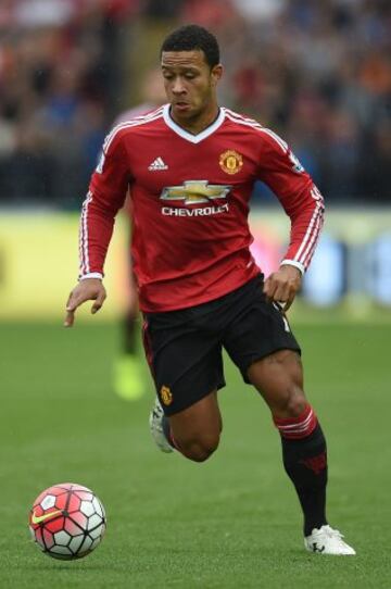 3. Memphis Depay (21), delantero holandés del Manchester United. Su pase está avaluado en 33.640 millones de euros.