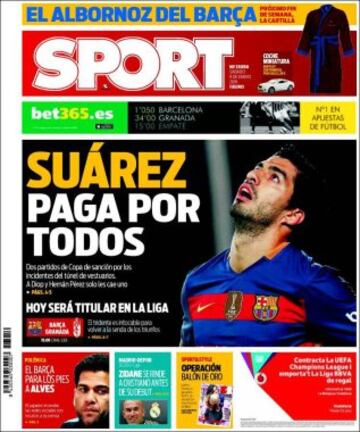 Portadas de la prensa mundial