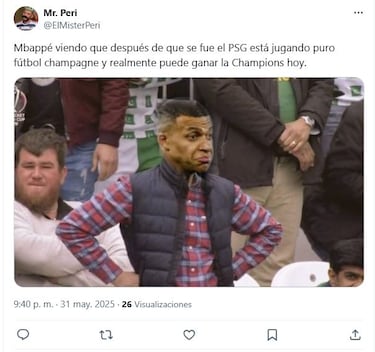 Mbappé, protagonista de los mejores memes de la final de la Champions