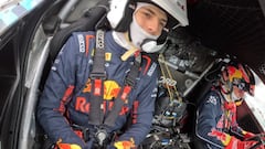 Carlos Sainz y Pepe Martí dan una vuelta al circuito de Fórmula 1 de Madrid