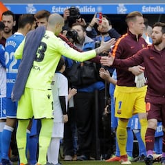 El Deportivo le hizo el pasillo al Barça por ganar la Copa del Rey
