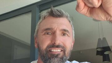 Goran Ivanisevic celebra su victoria ante el coronavirus tras haber dado negativo en los test despu&eacute;s de haber pasado la enfermedad.