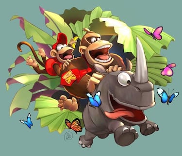 Un ex de Rare celebra los 25 años de Donkey Kong Country con una fantastica ilustración