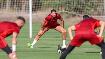 Rafa Mir, entrenándose en Montecastillo.