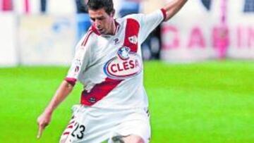 Coke, en un partido del Rayo.