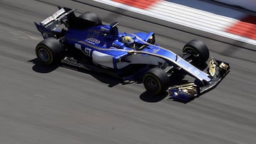 Sauber driver Marcus Ericsson of Sweden steers his car during the first practice session ahead the Formula One Russian Grand Prix at the 'Sochi Autodrom' circuit, in Sochi, Russia, Friday, April. 28, 2017. The Russian Formula One Grand Prix will be held on Sunday. (AP Photo/Sergei Grits)