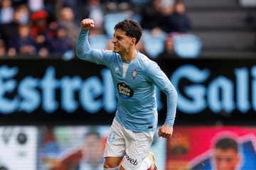 Hugo ?lvarez celebra su gol ante el Athletic. 