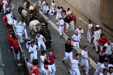 Hoy 8 de julio de 2022 se ha celebrado el segundo día de los encierros de los Sanfermines. Por las calles de Pamplona ha corrido los toros de la ganadería Fuente Ymbro.