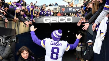 Kirk Cousins #8 of the Minnesota Vikings walks off the field.