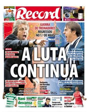 Portadas de la prensa deportiva