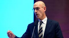 El comisionado de la NBA, Adam Silver, durante una comperecencia