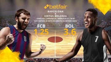 Barça Basket vs. Virtus Bolonia: horario, TV, estadísticas, clasificación y pronósticos