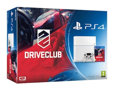 Un pack con Driveclub y una PS4 blanca en camino para Europa