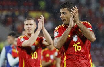 Spain's Rodri and Dani Olmo