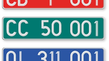 ¿Por qué hay matrículas de colores en España? Si las ves circular, este es el privilegio de un coche diplomático