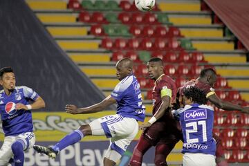 Tolima y Millonarios empataron en el primer encuentro de la final de la Liga BetPlay. Juan Fernando Caicedo marcó en la primera parte del partido, los de Gamero empataron con un tanto Juan Carlos Pereira en la adición.