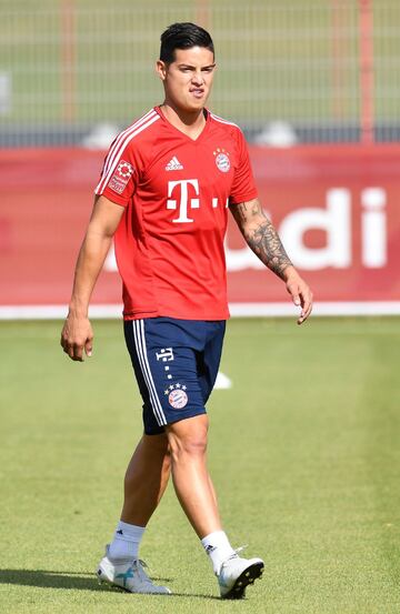 James y su primer entrenamiento en el Bayern